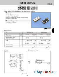 Datasheet MSFB22-155-155K0 manufacturer Kyocera Kinseki